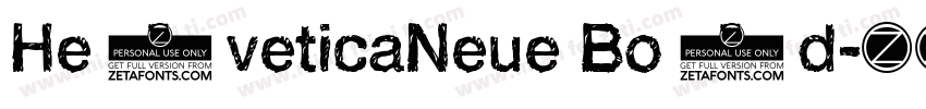 He1veticaNeue Bo1d字体转换